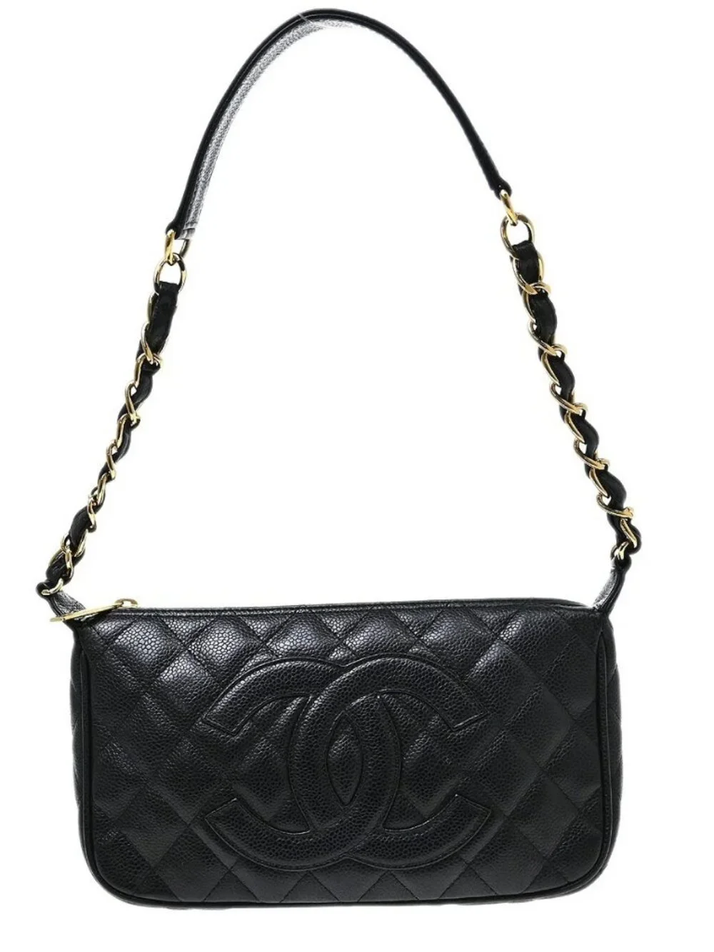 Chanel Black Calfskin Hobo Handbag NQ11747